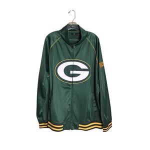 NFL Team Mens GreenBay Packers  Track Jacket Sz. 3XL  Green EUC Team Apparel
